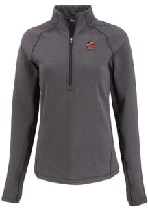 Womens Maryland Terrapins Black Cutter and Buck Pehastin Qtr Zip