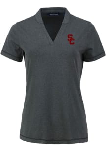 USC Trojans Black Cutter and Buck Forge Short Sleeve T-Shirt