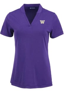 Cutter and Buck Washington Huskies Womens Purple Forge Short Sleeve T-Shirt