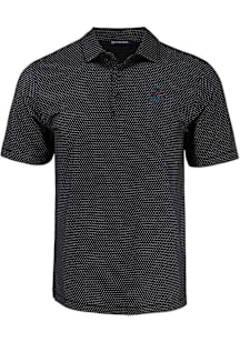 Cutter and Buck Miami Marlins Black Shadow Check Big and Tall Polo