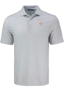 Cutter and Buck Houston Astros Grey Pike Diamond Dot Big and Tall Polo