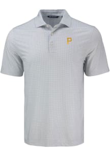 Cutter and Buck Pittsburgh Pirates Grey Pike Diamond Dot Big and Tall Polo