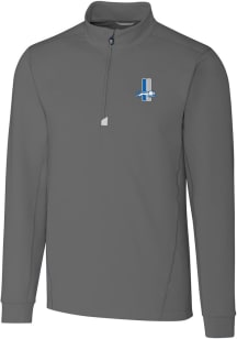 Cutter and Buck Detroit Lions Mens Grey Traverse Big and Tall 1/4 Zip Pullover