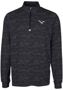 Cutter and Buck Philadelphia Eagles Mens Black Traverse Big and Tall 1/4 Zip Pullover