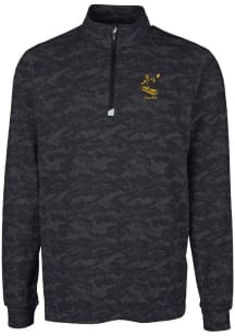 Cutter and Buck Pittsburgh Steelers Mens Black Historic Traverse Camo Big and Tall 1/4 Zip Pullo..