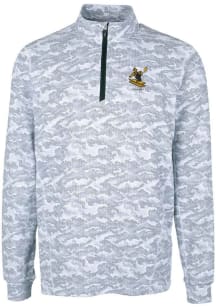 Cutter and Buck Pittsburgh Steelers Mens Charcoal Historic Traverse Camo Big and Tall 1/4 Zip Pu..