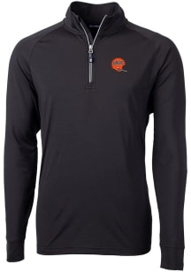 Cutter and Buck Cincinnati Bengals Mens Black Historic Adapt Eco Big and Tall Qtr Zip