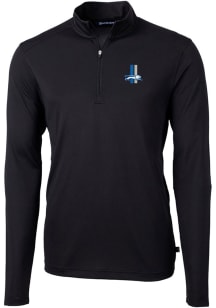 Cutter and Buck Detroit Lions Mens Black Virtue Eco Pique Big and Tall 1/4 Zip Pullover