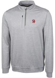 Cutter and Buck Tampa Bay Buccaneers Mens Grey Stealth Big and Tall 1/4 Zip Pullover