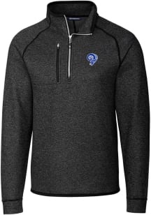Cutter and Buck Los Angeles Rams Mens Charcoal Historic Mainsail Big and Tall 1/4 Zip Pullover