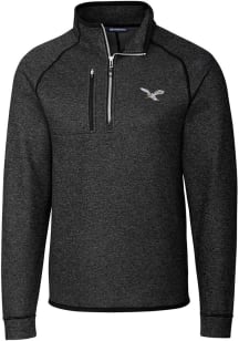 Cutter and Buck Philadelphia Eagles Mens Charcoal Historic Mainsail Big and Tall 1/4 Zip Pullove..