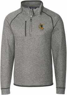 Cutter and Buck Pittsburgh Steelers Mens Grey Historic Mainsail Big and Tall 1/4 Zip Pullover