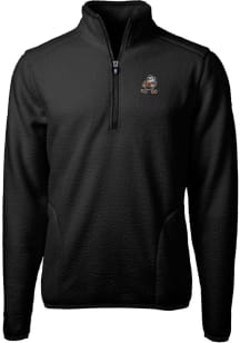 Cutter and Buck Cleveland Browns Mens Black Cascade Sherpa Big and Tall 1/4 Zip Pullover
