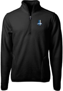 Cutter and Buck Detroit Lions Mens Black Cascade Sherpa Big and Tall 1/4 Zip Pullover