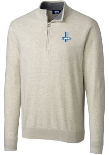 Cutter and Buck Detroit Lions Mens Oatmeal Lakemont Big and Tall 1/4 Zip Pullover