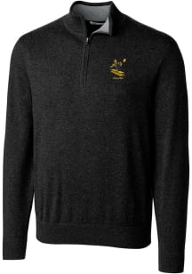 Cutter and Buck Pittsburgh Steelers Mens Black Historic Lakemont Big and Tall 1/4 Zip Pullover