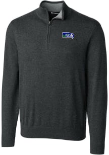 Cutter and Buck Seattle Seahawks Mens Charcoal Lakemont Big and Tall 1/4 Zip Pullover