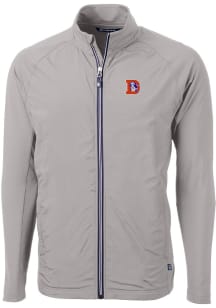 Cutter and Buck Denver Broncos Mens Grey Historic Adapt Eco Big and Tall Light Weight Jacket