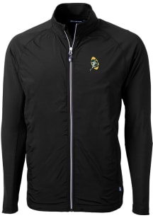 Cutter and Buck Green Bay Packers Mens Black Adapt Eco Big and Tall Light Weight Jacket