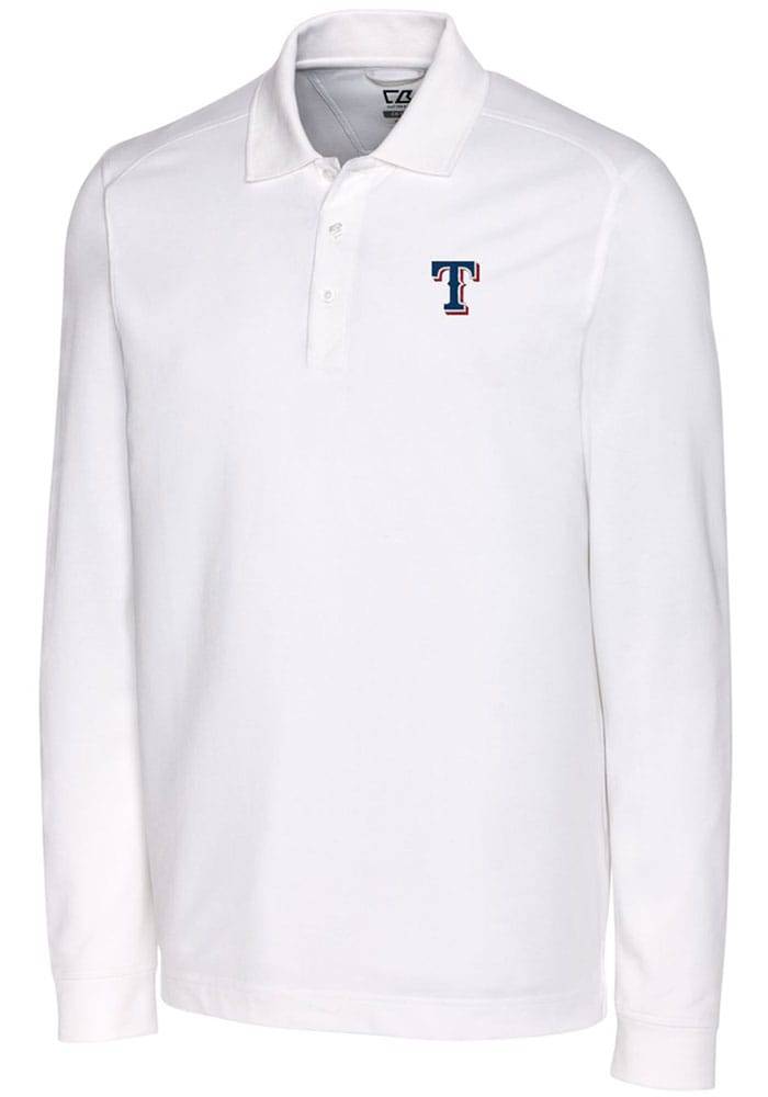 Texas Rangers Cutter & Buck Stretch Oxford Mens Short Sleeve Dress Shirt -  Cutter & Buck