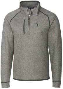 Cutter and Buck Chicago White Sox Mens Grey Mainsail Long Sleeve 1/4 Zip Pullover