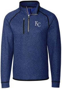 Cutter and Buck Kansas City Royals Mens Blue Mainsail Long Sleeve 1/4 Zip Pullover