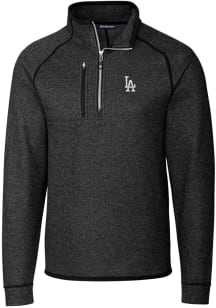 Cutter and Buck Los Angeles Dodgers Mens Charcoal Mainsail Long Sleeve 1/4 Zip Pullover