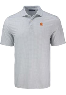 Cutter and Buck Clemson Tigers Grey Alumni Pike Diamond Dot Big and Tall Polo
