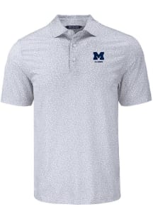 Michigan Wolverines Grey Cutter and Buck Alumni Pike Flora Big and Tall Polo