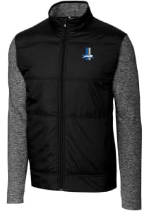 Cutter and Buck Detroit Lions Mens Black Historic Stealth Big and Tall Light Weight Jacket