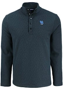Cutter and Buck Kentucky Wildcats Mens Black Alumni Hunts Point Long Sleeve Qtr Zip Pullover