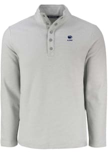 Mens Penn State Nittany Lions Grey Cutter and Buck Alumni Hunts Point Qtr Zip Pullover