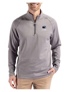 Mens Penn State Nittany Lions Grey Cutter and Buck Alumni Pehastin Qtr Zip Pullover