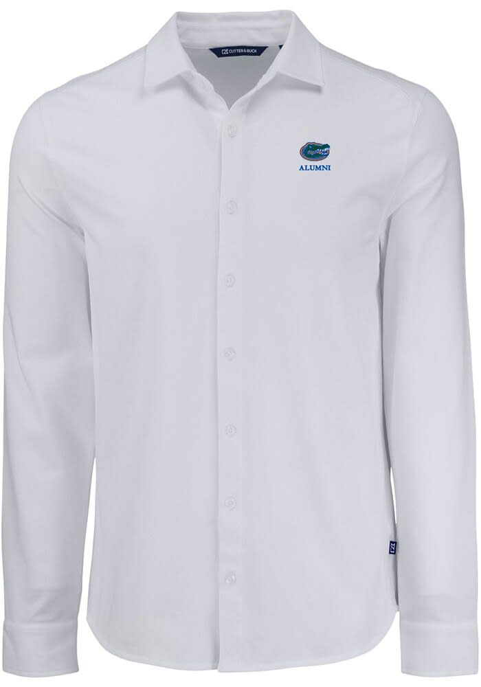florida gators dress shirt Cutter & Buck Florida Gators Easy Care Stretch Oxford Mens Long Sleeve Button Down Shirt in Charcoal