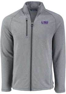 Cutter and Buck LSU Tigers Mens Grey Alumni Pehastin Light Weight Jacket