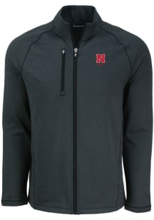 Cutter and Buck Nebraska Cornhuskers Mens Black Alumni Pehastin Light Weight Jacket