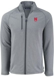 Cutter and Buck Nebraska Cornhuskers Mens Grey Alumni Pehastin Light Weight Jacket