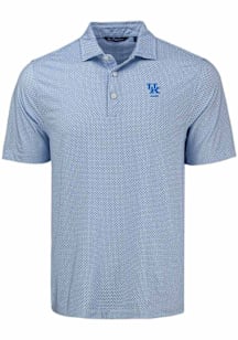 Cutter and Buck Kentucky Wildcats Mens Blue Alumni Pike Diamond Dot Short Sleeve Polo