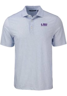 Cutter and Buck LSU Tigers Mens Pink Alumni Pike Diamond Dot Short Sleeve Polo