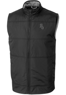 Cutter and Buck Chicago White Sox Mens Black Stealth Hybrid Quilted Sleeveless Jacket