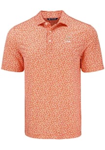 Cutter and Buck Oklahoma State Cowboys Mens Orange Alumni Pike Flora Short Sleeve Polo