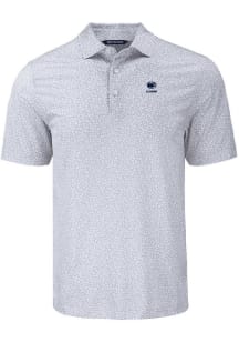 Mens Penn State Nittany Lions Grey Cutter and Buck Alumni Pike Flora Short Sleeve Polo Shirt