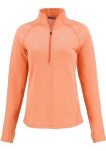 Cutter and Buck Clemson Tigers Womens Orange Alumni Pehastin Qtr Zip