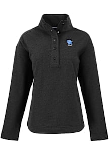 Cutter and Buck Kentucky Wildcats Womens Black Alumni Hunts Point Qtr Zip