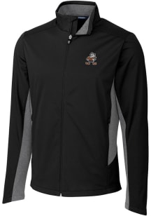 Cutter and Buck Cleveland Browns Mens Black Historic Navigate Big and Tall Light Weight Jacket