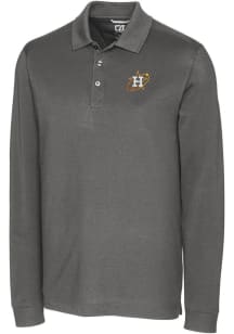 Cutter and Buck Houston Astros Big and Tall Grey City Connect Advantage Pique Long Sleeve Big an..