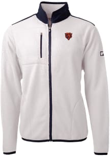 Cutter and Buck Chicago Bears Mens White Cascade Sherpa Big and Tall Light Weight Jacket