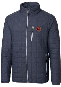 Cutter and Buck Chicago Bears Mens Grey Historic Rainier PrimaLoft Big and Tall Lined Jacket