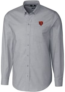 Cutter and Buck Chicago Bears Mens Charcoal Historic Stretch Oxford Big and Tall Dress Shirt