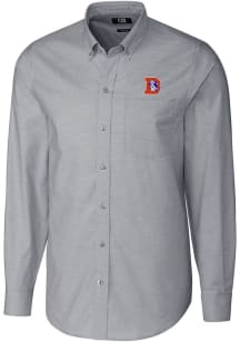 Cutter and Buck Denver Broncos Mens Charcoal Stretch Oxford Big and Tall Dress Shirt